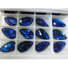 Capri Blue 11*18mm Teardrop Sew on Beads for Wedding Dress